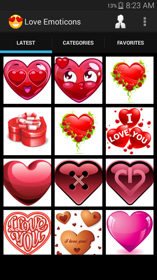 Love Emoticons Screen 2