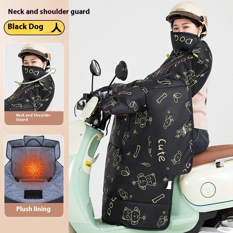 Parabrisas Invierno Grueso Extra Grueso Bloqueo Piernas Coche Eléctrico Invierno Forro Polar Grueso Protección contra el frío y nieve