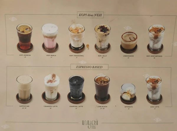 Kopi Nyai menu 