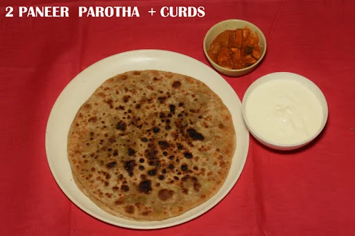 2 Paneer Paratha + 200 Gm Curd