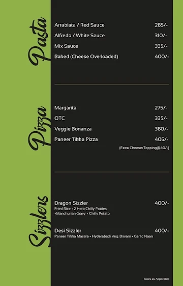 Thali and More menu 