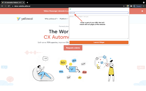 yellow.ai Web Widget Launcher