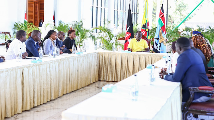 President William Ruto during the meeting with KMPDU leadership at Statehouse, Nairobi on May 11, 2024.