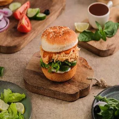 Buffalo Fried Chicken Burger