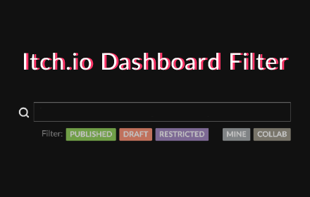 Itch Dashboard Filter Preview image 0