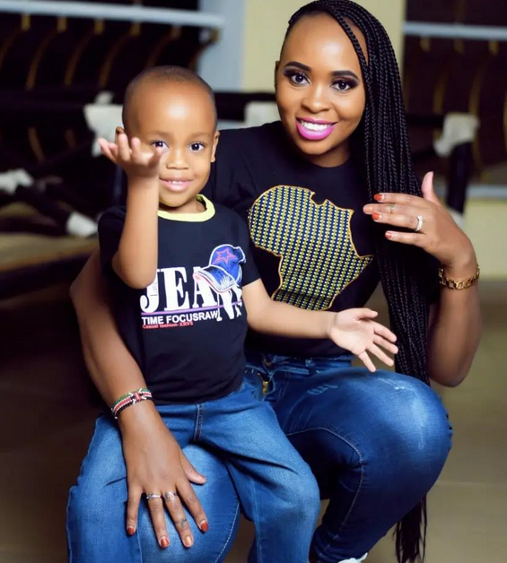 Mukami Mwaura with her son Njiru