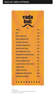 Vada Hut menu 1