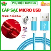 Dây Sac Samsung, Oppo, Xiaomi..., Cáp Sạc Cổng Micro Usb Thiết Kế Dây Bện Du Dài 1 Mét Và 3 Mét Cho Điện Thoại Androi