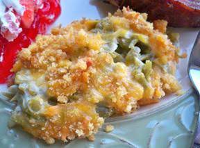 Green Bean Casserole with Ritz Cracker topping Recipe