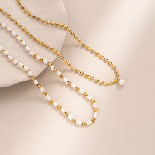 Title 5, Stainless Steel Vacuum Plated Freshwater Pearl ...
