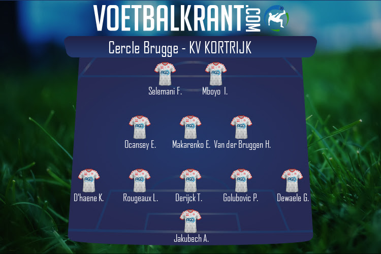 Opstelling KV Kortrijk | Cercle Brugge - KV Kortrijk (29/08/2020)