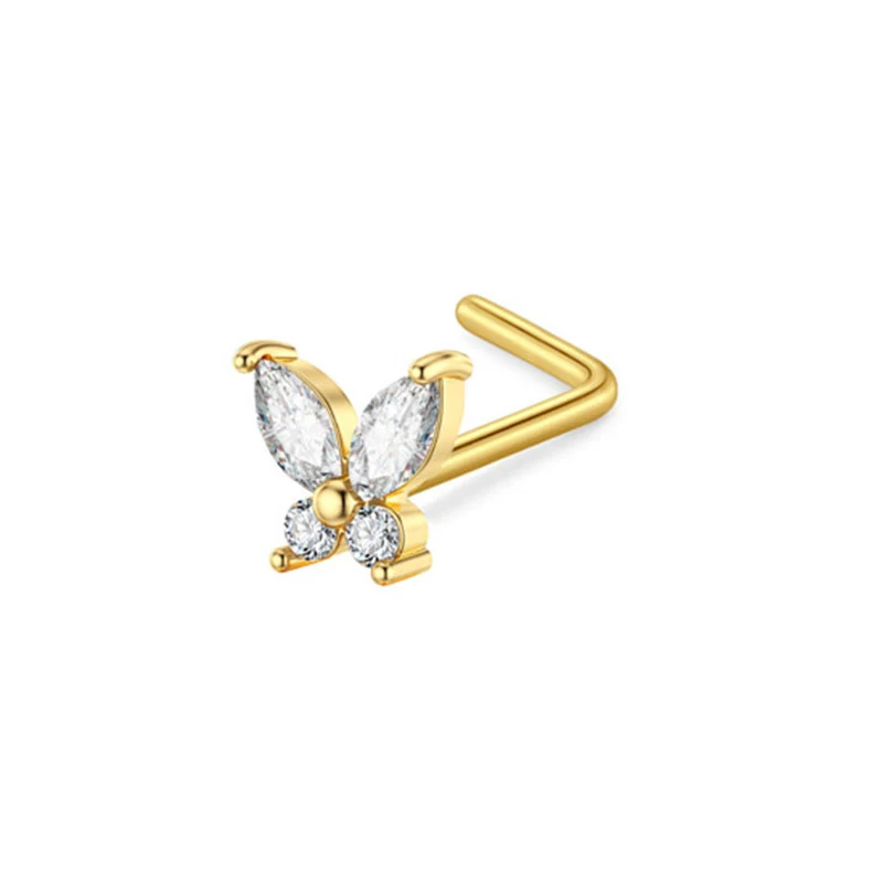 Clous d'oreille et de nez en zircon