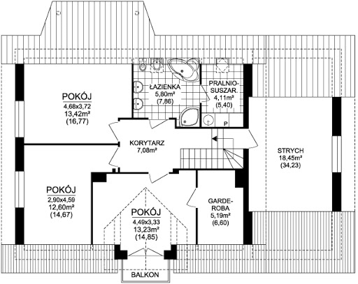 Nasturcja 2 PS - Rzut poddasza