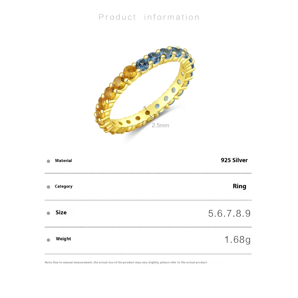 Bague Élégante Ronde Diamant Coloré Simple. Parfait pour une touche de couleur et de brillance discrète et sophistiquée au quotidien.