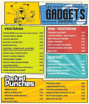 Agent Jacks Bar menu 