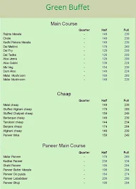 Green Buffet menu 3