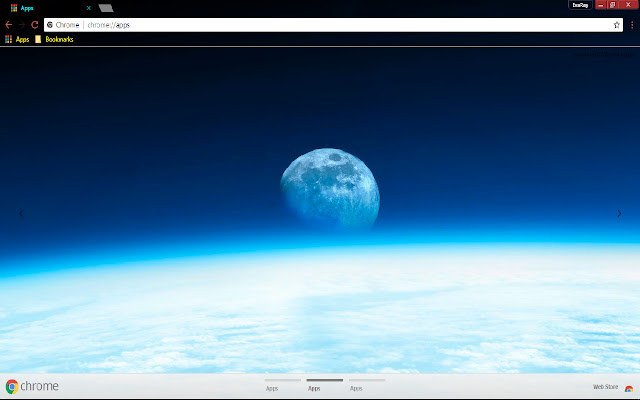 Blue Cloud Moon Scenic Sky chrome extension