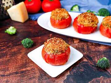 Broccoli Filled Tomato Cups