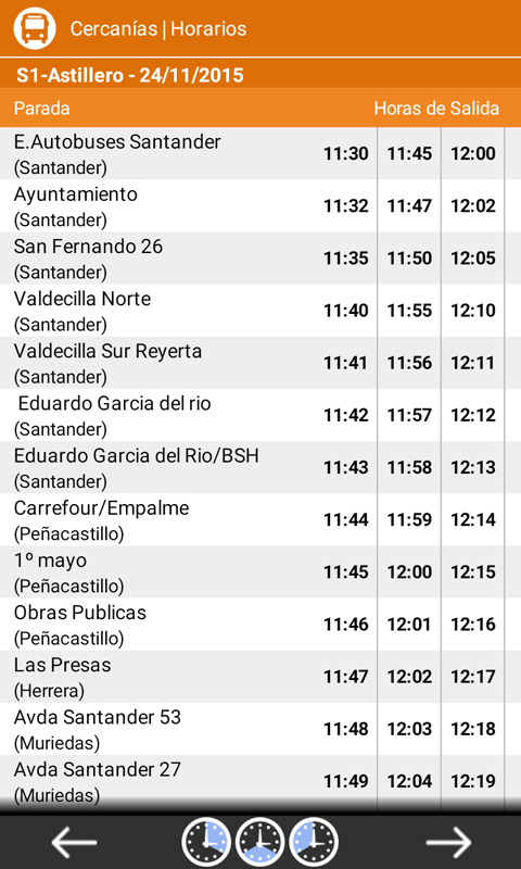 horario la cantabrica