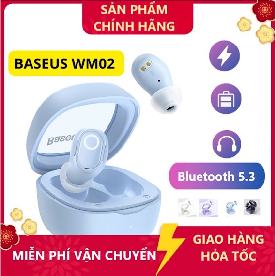 Tai Nghe Bluetooth 5.0 Baseus Wm02 / Baseus Wm01 / Baseus W3 / Baseus W12 Tws Chống Ồn - Hshop365