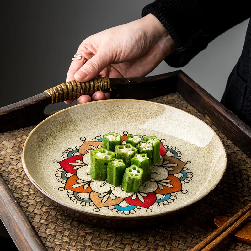 8-inch Ronde Keramische Bord voor Creatieve Steak & Westerse Keuken - Presenteer stijlvol je gerechten