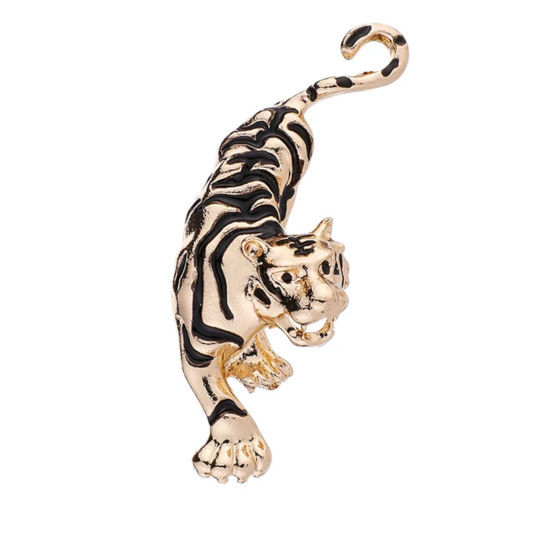 Tiger Brooch Men's Western Temperament Accessory - Elevate Your Style with this Distinctive and Stylish Statement Piece