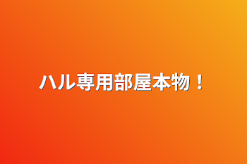 ハル専用部屋本物！