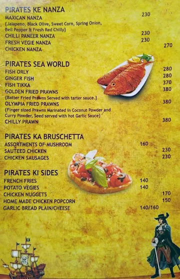 Pirates of South Campus menu 