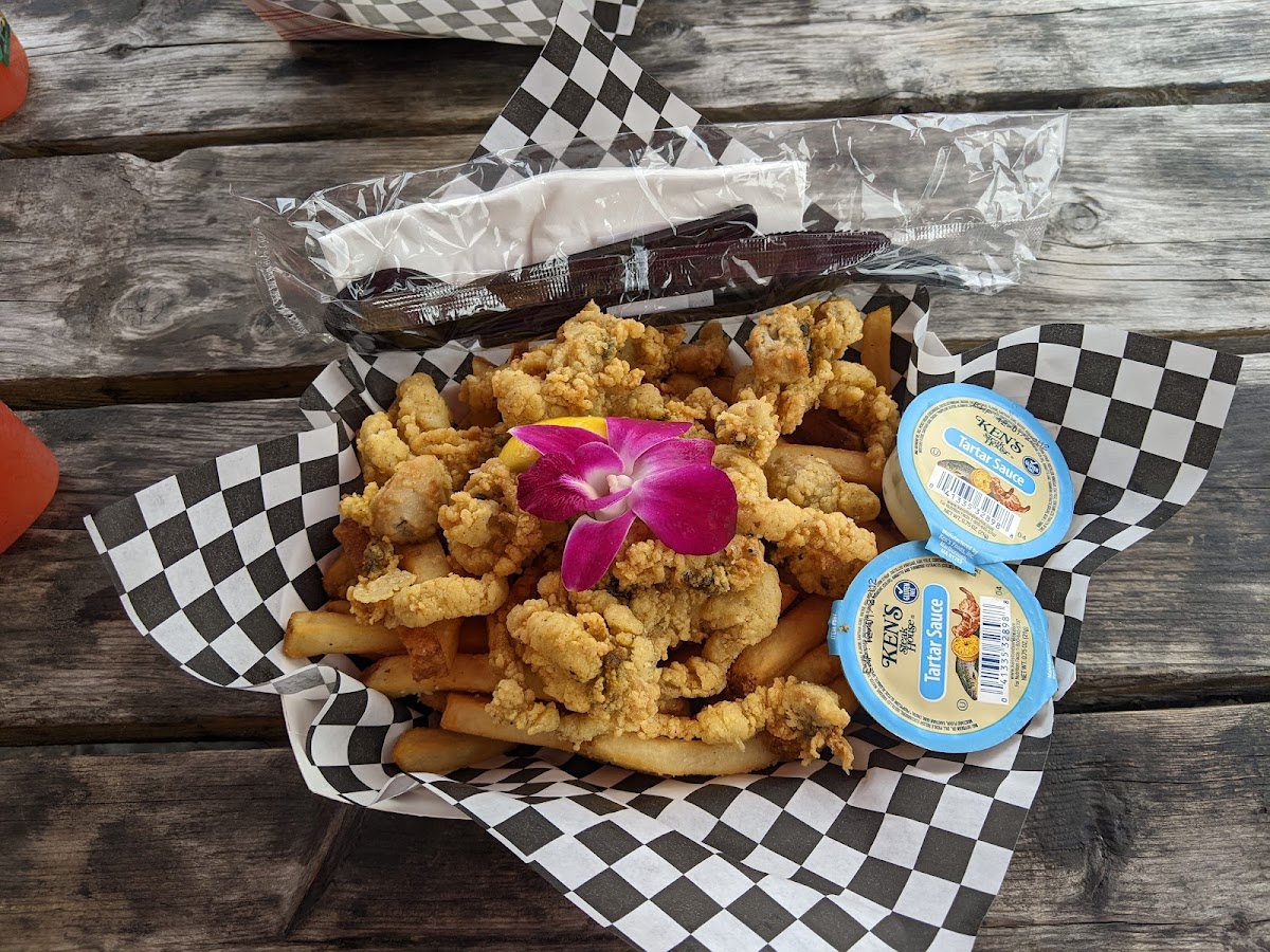 Gluten-free fried clam basket - delicious!