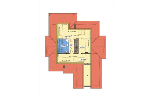 Arabella II wersja A z piwnicą - Rzut poddasza - propozycja adaptacji