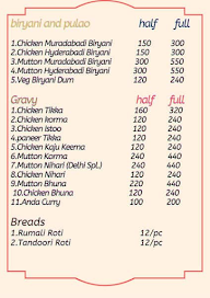 Mughal Darbar menu 1