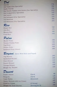 Kadak Bhagat menu 3