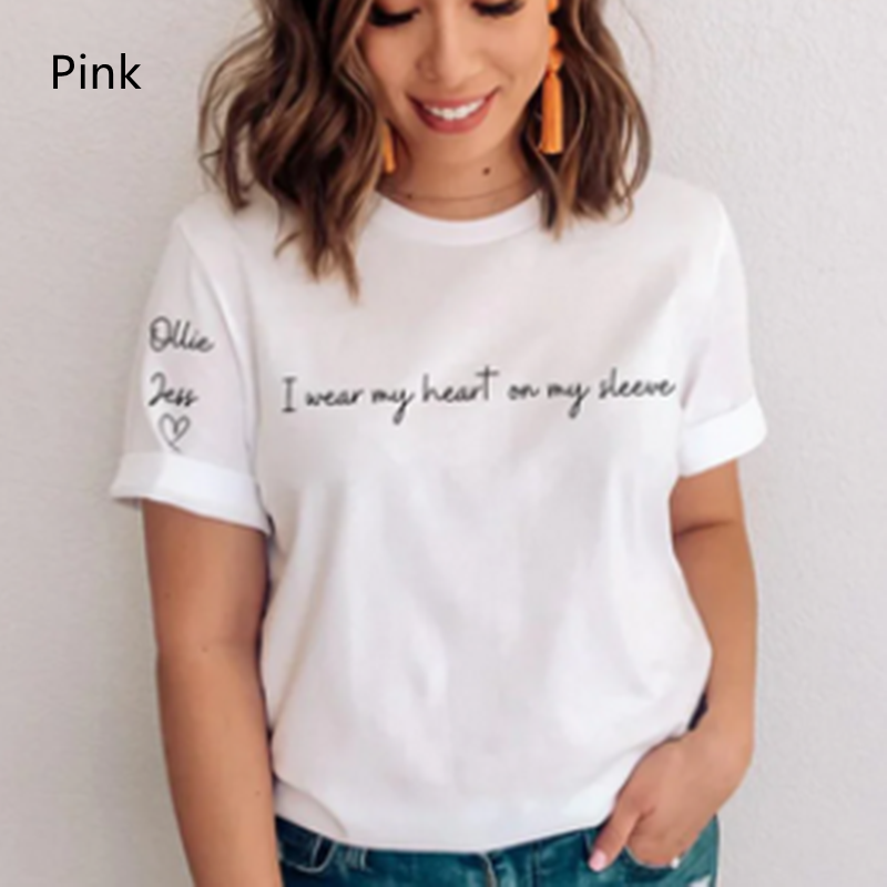 Title 5, Dames T-shirt met korte mouwen en Engelse lette...