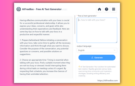 AI Text Generator: Writing Tool - AIFreeBox small promo image