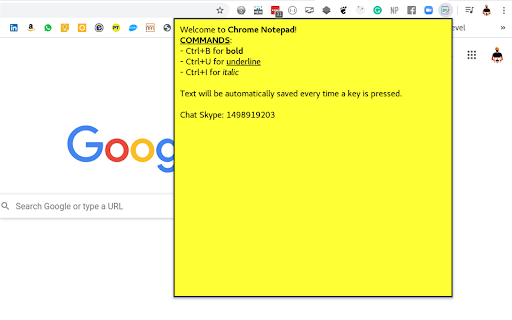 Chrome Notepad