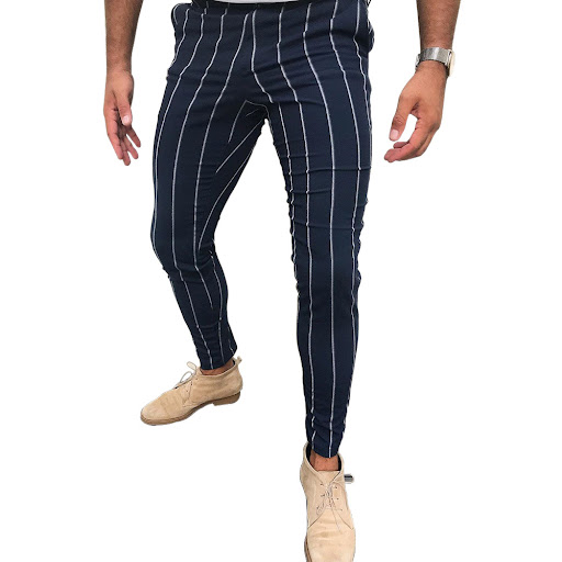 Title 5, Striped mens casual pants