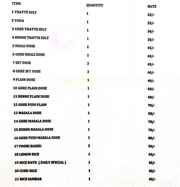 NTR - Naveen Tiffin Room menu 