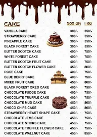 Wow! Cakes menu 2