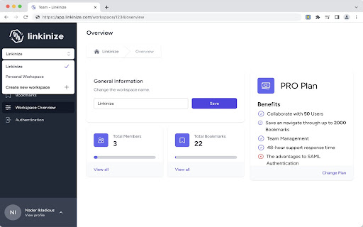 Linkinize - Bookmark Manager for Teams