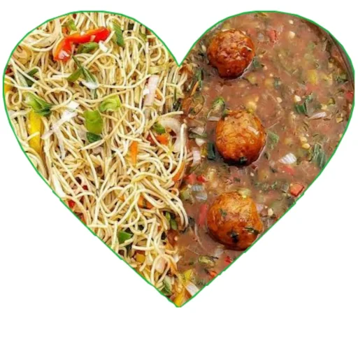 Veg Noodles With Manchurian