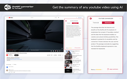 Youtube Summary with ChatGPT