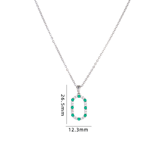 Title 2, Geometric Square Clover Necklace for Women Spec...
