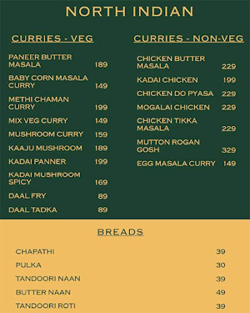 Telugu Bhojanams Brindhavanam menu 