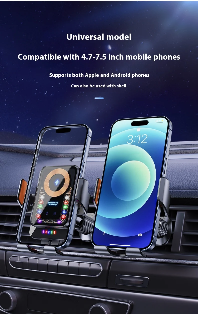 Title 10, Car Wireless Charging Stand Fast Charge 15W Hig...