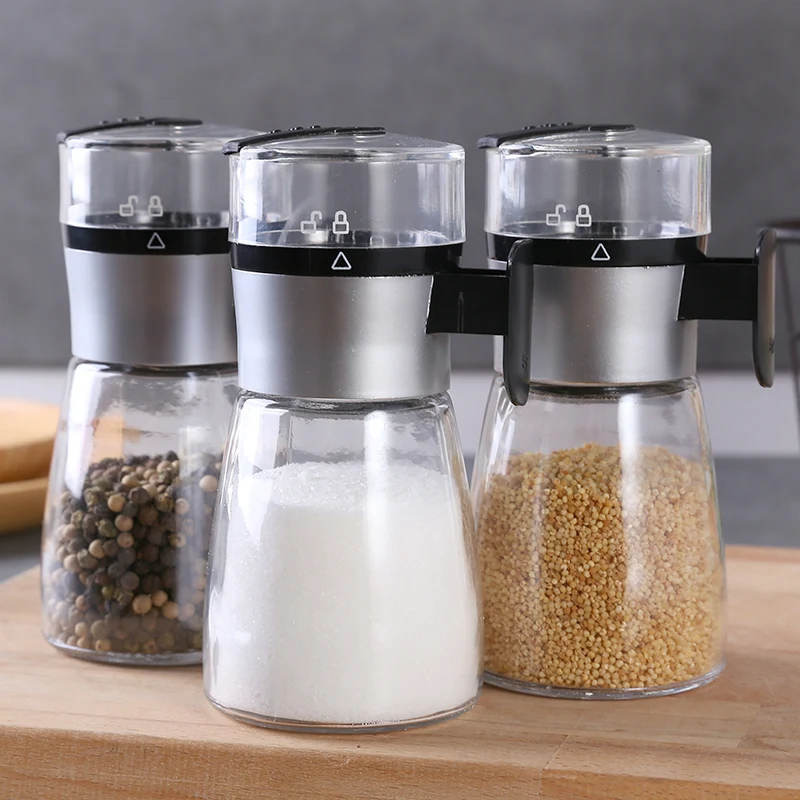 Zoutstrooier met push-functie en dosering