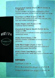 Khanabadosh Tavern menu 1