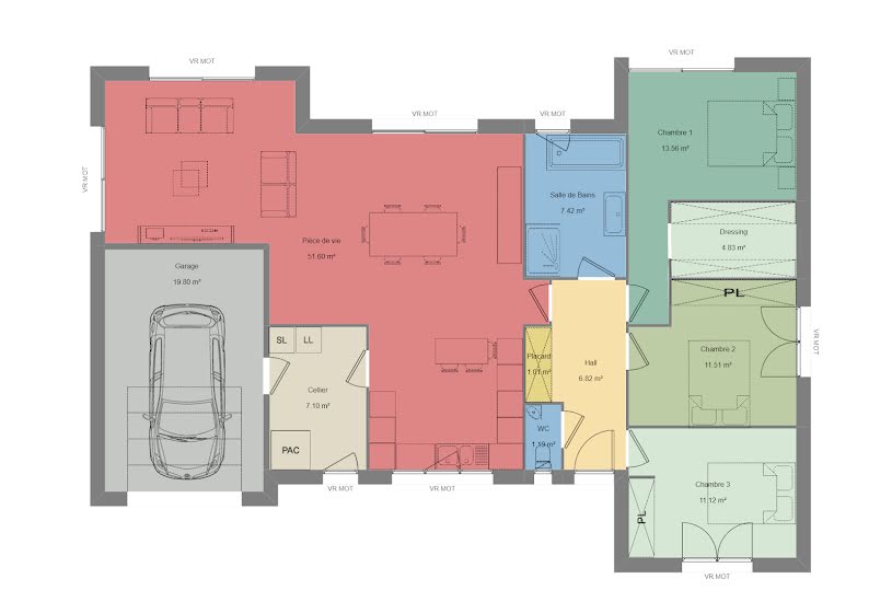  Vente Terrain + Maison - Terrain : 620m² - Maison : 117m² à Mametz (62120) 