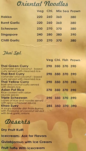 Bombay Chow menu 