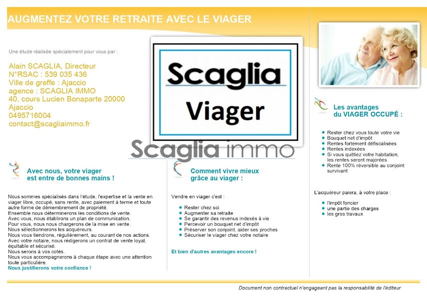 Vente viager 2 pièces 100 m² à Ajaccio (20000), 10 €