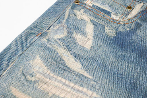 Title 11, Jeans Rectos Vintage Lavados y Desgastados con ...